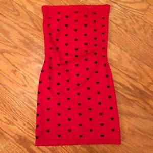 NWT Red Strapless Body-con Mini Dress Size XS